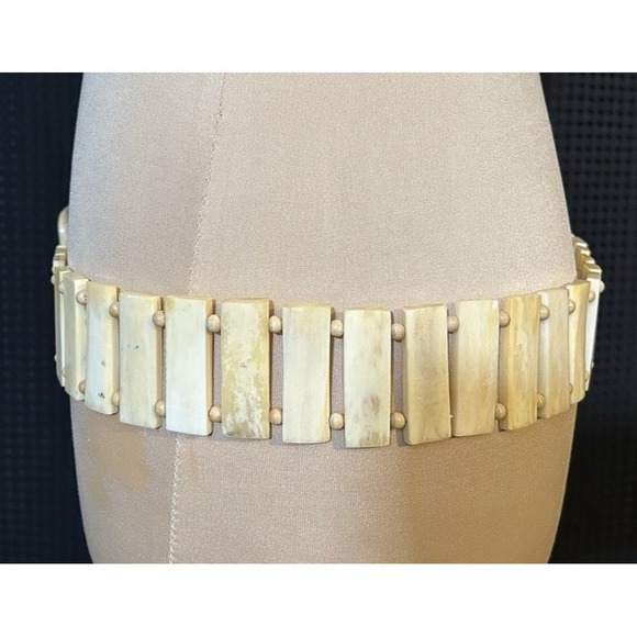 Vtg  70s Tile Hip Belt Bone 36\